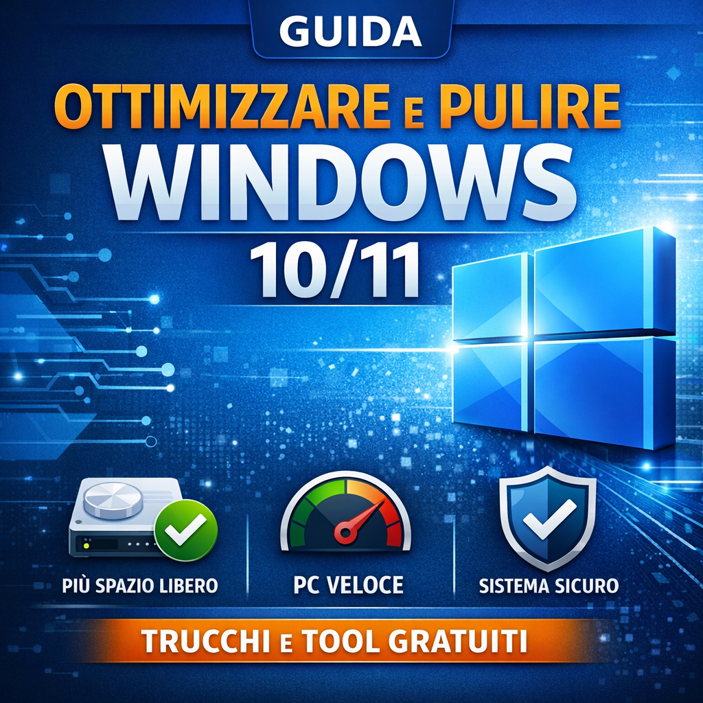 Guida PDF: Ottimizzare Windows 10/11: Pulizia, Velocità e Tool Gratis